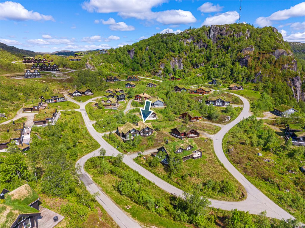 Hyttefelt i naturskjønne omgivelser